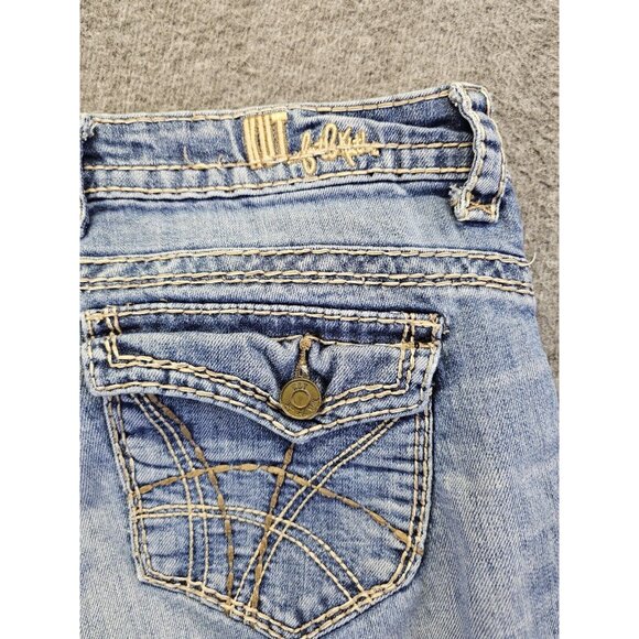 Kut From The Kloth Women's Straight Leg Jeans Size 6 Blue Flap Pocket Stretch - Picture 4 of 10